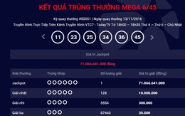 Người thứ 3 trúng xổ số kiểu Mỹ hơn 71 tỷ đồng