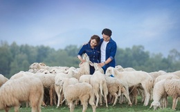 Ảnh cưới lãng mạn giữa bầy cừu của diễn viên Cao Minh Đạt