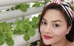 Vũ Thu Phương trồng rau thủy canh trên sân thượng