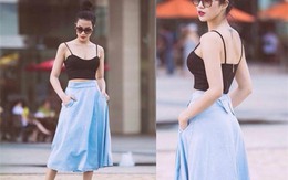 5 'combo' tuyệt xinh dành cho chị em khi mặc váy midi ngày thu