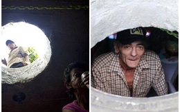 Cảnh sống đối lập của 2 gia đình nghèo làm nhà trong ống cống