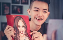 Nam sinh 16 tuổi vẽ chân dung sao Việt sống động như thật