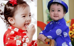 Cách chọn áo dài đẹp ngất ngây cho bé đi chơi Tết