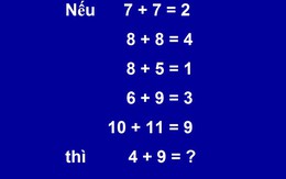 Bài toán 4 + 9 thách thức nhiều người giải