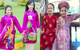 Các nhóc tỳ nhà sao Việt đẹp lung linh trong trang phục áo dài đón Tết