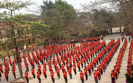 Mãn nhãn với màn đồng diễn thể dục của học sinh trường THPT Ba Vì