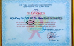 Xôn xao giấy khen ghi sai chính tả ở Quảng Ninh