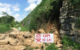 Một góc tường Thành Nhà Hồ - Di sản văn hóa thế giới bị sạt lở bởi bão số 10