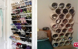 Những kiểu kệ giầy, tủ giày sáng tạo dành riêng cho nhà ống, nhà chật