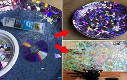 Cô gái cắt vụn đĩa CD để dán tường, dán bàn,... thấy kết quả, mọi người đua nhau làm theo