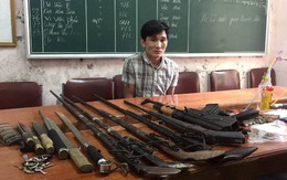 Nghệ An: Thủ 6 khẩu súng trong lán để bán ma túy