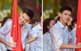 10X cầm cờ nổi bật ngày khai giảng sợ hãi trước 'cơn bão hâm mộ'
