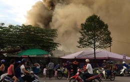 Quảng Ninh: Chập điện, toàn bộ kho hàng bất ngờ bốc cháy