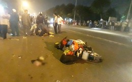 3 xe máy tông nhau, nam thanh niên 19 tuổi ngã đập đầu xuống đường tử vong
