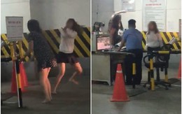 8 cô gái hỗn chiến ở bãi giữ xe Biên Hòa, bảo vệ xịt bình cứu hỏa giải tán
