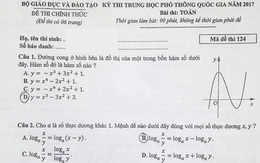 Đề thi, đáp án môn Toán THPT quốc gia 2017