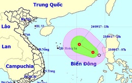 Áp thấp nhiệt đới giật cấp 8 trên Biển Đông đang hướng về Việt Nam