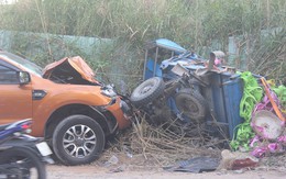 Ôtô Ford Ranger húc văng xe ba gác, một người chết tại chỗ