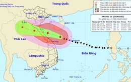 Bão số 10: Gió giật cấp 15 vào đất liền từ Nghệ An đến Quảng Trị