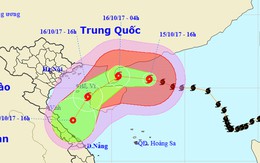 Bão số 11 bẻ hướng xuống miền Trung