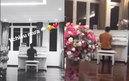 Cường Đô La chơi đàn piano tặng bạn gái mới Đàm Thu Trang