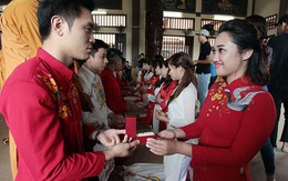 Độc đáo lễ cưới nơi cửa phật của 14 cặp đôi Hà Thành