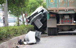 5 người gào thét trong ôtô bị xe ben hất văng ở Sài Gòn