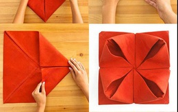 7 cách gấp khăn ăn dễ làm khi nhà có tiệc