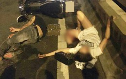 Hà Nội: Cô gái trẻ bị gãy gập chân vẫn bình tĩnh nằm bấm điện thoại sau va chạm giao thông