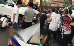Hà Nội: Mất lái ôtô bán tải đâm liên hoàn trên phố Bà Triệu