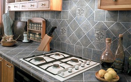 Gạch ốp đảo bếp theo phong cách retro giúp bạn có căn bếp cổ điển mà sang trọng trong năm mới