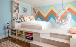 Thiết kế giường giật cấp giúp phòng ngủ nhỏ đẹp "miễn chê"