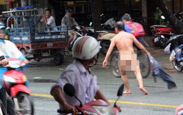 Người đàn ông trần truồng, đuổi đánh người trên đường Sài Gòn