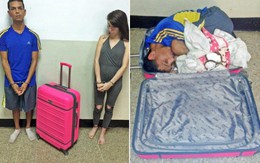 Cô gái giấu bạn trai vào vali để vượt ngục