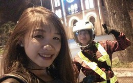 Hai cô gái chạy xe máy từ Nam ra Bắc trong 40 giờ