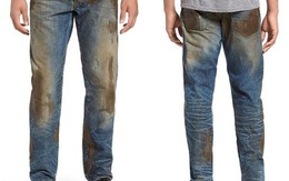 Quần jeans "dính bùn" bẩn lem nhem có giá 10 triệu đồng gây choáng