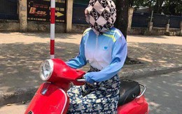 Chiêu chống nắng 'quái dị' của người phụ nữ trên phố Hà Nội