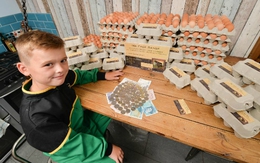 8 tuổi, cậu bé thành lập công ty bán trứng gà để mong thành triệu phú