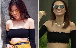 Mặc cùng một chiếc áo nhưng Cao Thiên Trang và Hoàng Thùy Linh khác nhau một trời một vực