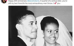 Hôn nhân 25 năm sau nụ hôn đầu có vị chocolate của cựu tổng thống Obama