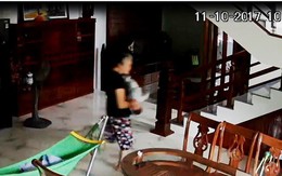 Bố run rẩy khi thấy con gần 5 tháng tuổi bị bảo mẫu đánh, giật lắc