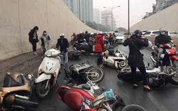 Đã tìm ra nguyên nhân khiến hàng chục xe máy đổ ngã la liệt trong hầm Kim Liên (Hà Nội)