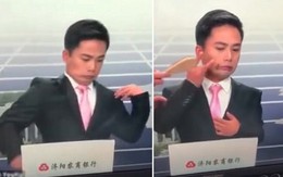 Nam MC hoảng sợ vì bị ong đậu trên mặt khi đang dẫn bản tin