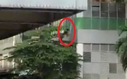 Kinh hoàng nam thanh niên phi thân từ “trên trời” xuống đất