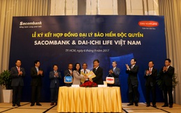 Dai-ichi Life Việt Nam và Sacombank ký kết hợp đồng đại lý bảo hiểm độc quyền dài hạn 20 năm