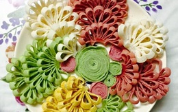 Cách làm mứt dừa hình hoa cúc đón Tết