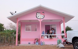 Chiều con, bố mẹ bỏ ra hàng trăm triệu xây ngôi nhà Kitty tặng con gái 3 tuổi