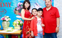 Vợ chồng Mai Thu Huyền mở tiệc mừng sinh nhật con trai