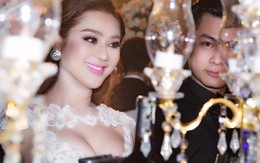 Lâm Khánh Chi cùng hôn phu điển trai dự tiệc cưới của Bảo Duy