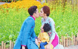 Con trai Hoa hậu Diễm Hương ghen vì bố mẹ hôn nhau
